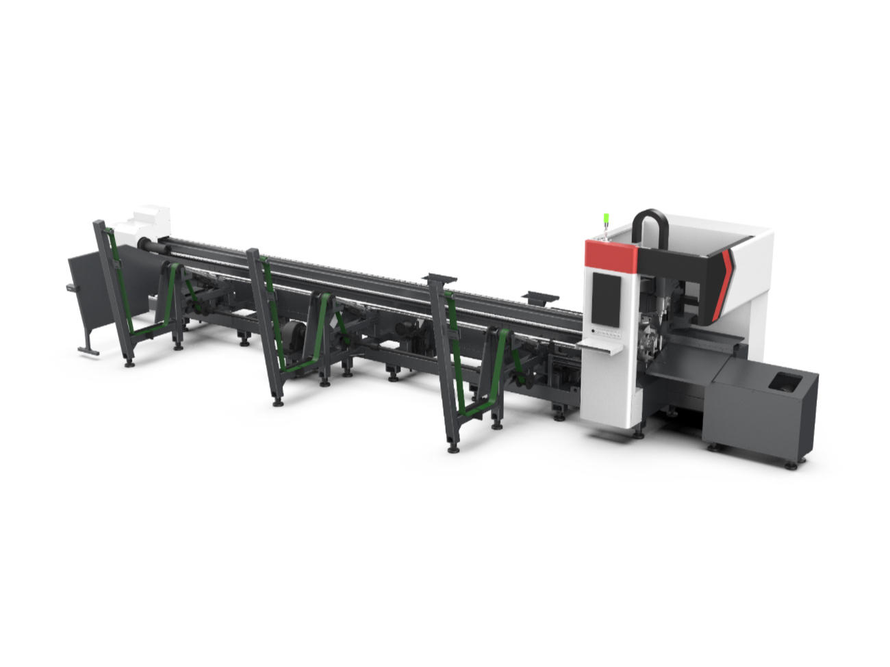 Tube fiber laser cutter